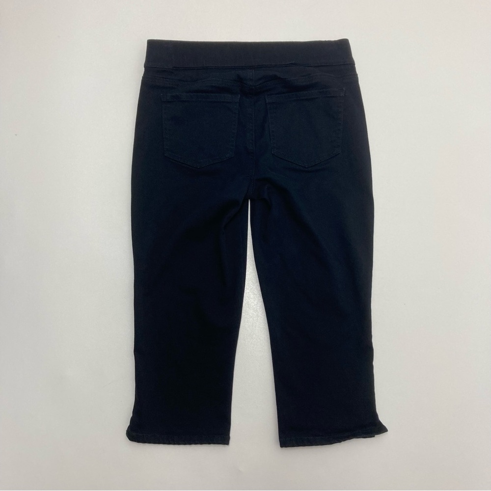 NYDJ Black Pull On Capri Jeans Womens Size 2